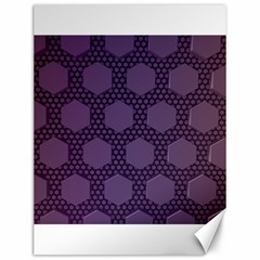 Hexagon Grid Geometric Hexagonal Canvas 12  X 16  by Simbadda