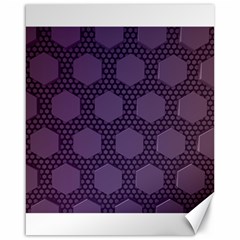 Hexagon Grid Geometric Hexagonal Canvas 16  X 20  by Simbadda