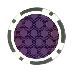 Hexagon Grid Geometric Hexagonal Poker Chip Card Guard by Simbadda