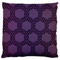 Hexagon Grid Geometric Hexagonal Large Cushion Case (two Sides) by Simbadda