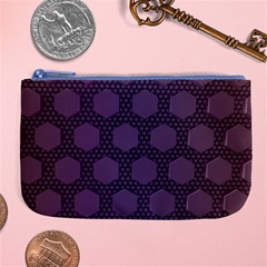 Hexagon Grid Geometric Hexagonal Large Coin Purse by Simbadda