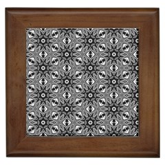 Black And White Pattern Framed Tiles by Simbadda