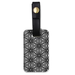 Black And White Pattern Luggage Tags (one Side)  by Simbadda