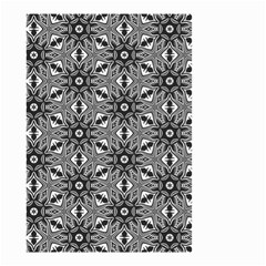 Black And White Pattern Small Garden Flag (two Sides) by Simbadda