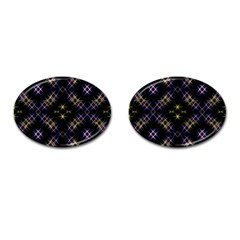 Seamless Background Abstract Vector Cufflinks (Oval)