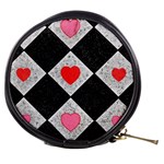 Diamonds Hearts Mosaic Pattern Mini Makeup Bag Front