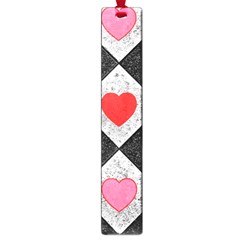 Diamonds Hearts Mosaic Pattern Large Book Marks by Simbadda