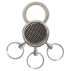 Rattan Wood Background Pattern 3-ring Key Chains by Simbadda