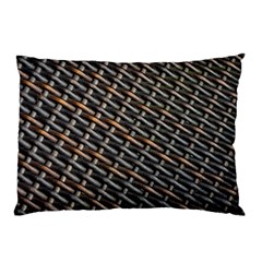 Rattan Wood Background Pattern Pillow Case (two Sides) by Simbadda