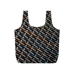 Rattan Wood Background Pattern Full Print Recycle Bag (s) by Simbadda