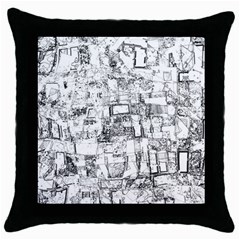 Black And White Background Wallpaper Pattern Throw Pillow Case (black) by Simbadda