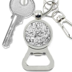 Black And White Background Wallpaper Pattern Bottle Opener Key Chains by Simbadda