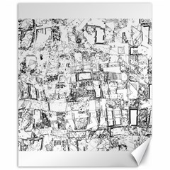 Black And White Background Wallpaper Pattern Canvas 16  X 20  by Simbadda