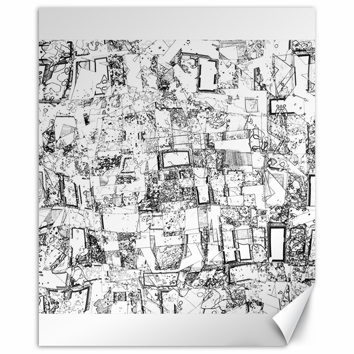 Black And White Background Wallpaper Pattern Canvas 16  x 20 