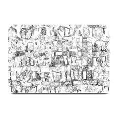 Black And White Background Wallpaper Pattern Plate Mats by Simbadda