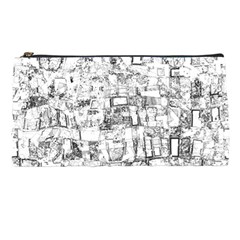 Black And White Background Wallpaper Pattern Pencil Cases by Simbadda