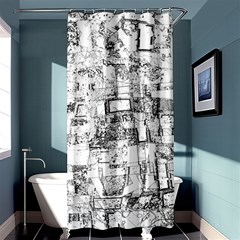 Black And White Background Wallpaper Pattern Shower Curtain 36  X 72  (stall)  by Simbadda