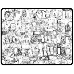 Black And White Background Wallpaper Pattern Double Sided Fleece Blanket (medium)  by Simbadda