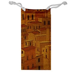 Roof Building Canvas Roofscape Jewelry Bag by Simbadda