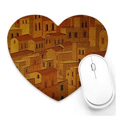 Roof Building Canvas Roofscape Heart Mousepads by Simbadda