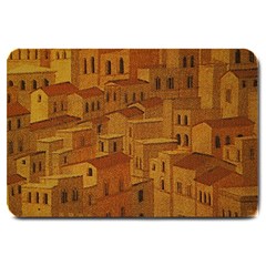 Roof Building Canvas Roofscape Large Doormat  by Simbadda