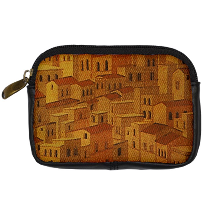 Roof Building Canvas Roofscape Digital Camera Leather Case