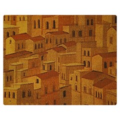 Roof Building Canvas Roofscape Double Sided Flano Blanket (medium)  by Simbadda