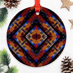 Kaleidoscope Art Pattern Ornament Ornament (Round)