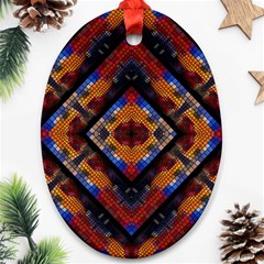 Kaleidoscope Art Pattern Ornament Ornament (Oval)