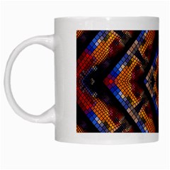 Kaleidoscope Art Pattern Ornament White Mugs