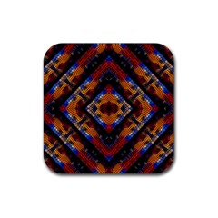 Kaleidoscope Art Pattern Ornament Rubber Coaster (Square) 