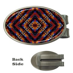 Kaleidoscope Art Pattern Ornament Money Clips (Oval) 