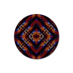 Kaleidoscope Art Pattern Ornament Rubber Coaster (Round) 