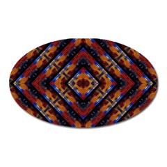 Kaleidoscope Art Pattern Ornament Oval Magnet