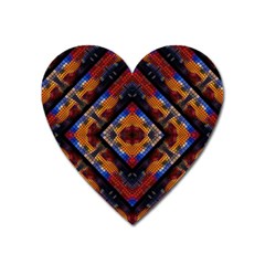 Kaleidoscope Art Pattern Ornament Heart Magnet