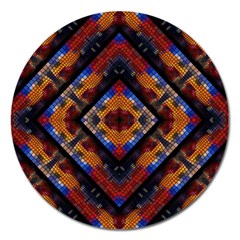 Kaleidoscope Art Pattern Ornament Magnet 5  (Round)