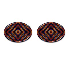 Kaleidoscope Art Pattern Ornament Cufflinks (Oval)