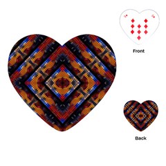 Kaleidoscope Art Pattern Ornament Playing Cards (heart) by Simbadda