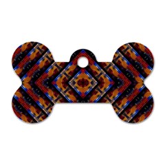 Kaleidoscope Art Pattern Ornament Dog Tag Bone (Two Sides)