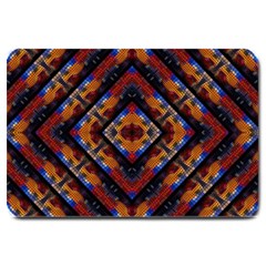 Kaleidoscope Art Pattern Ornament Large Doormat  by Simbadda