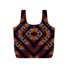 Kaleidoscope Art Pattern Ornament Full Print Recycle Bag (S)