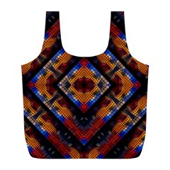 Kaleidoscope Art Pattern Ornament Full Print Recycle Bag (L)