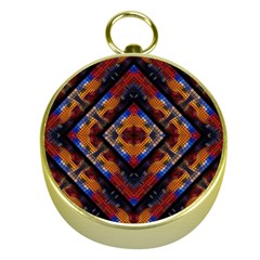 Kaleidoscope Art Pattern Ornament Gold Compasses