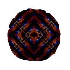 Kaleidoscope Art Pattern Ornament Standard 15  Premium Flano Round Cushions