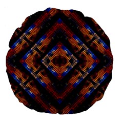 Kaleidoscope Art Pattern Ornament Large 18  Premium Flano Round Cushions