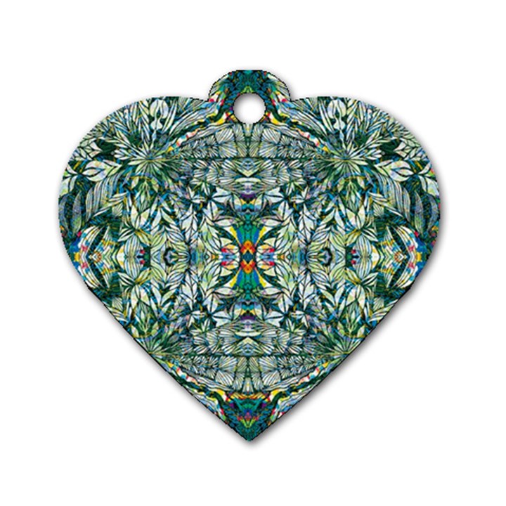 Pattern Design Pattern Geometry Dog Tag Heart (Two Sides)