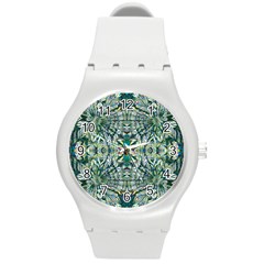 Pattern Design Pattern Geometry Round Plastic Sport Watch (M)