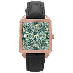 Pattern Design Pattern Geometry Rose Gold Leather Watch  by Simbadda