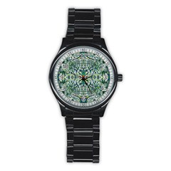 Pattern Design Pattern Geometry Stainless Steel Round Watch