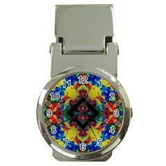 Kaleidoscope Art Pattern Ornament Money Clip Watches by Simbadda